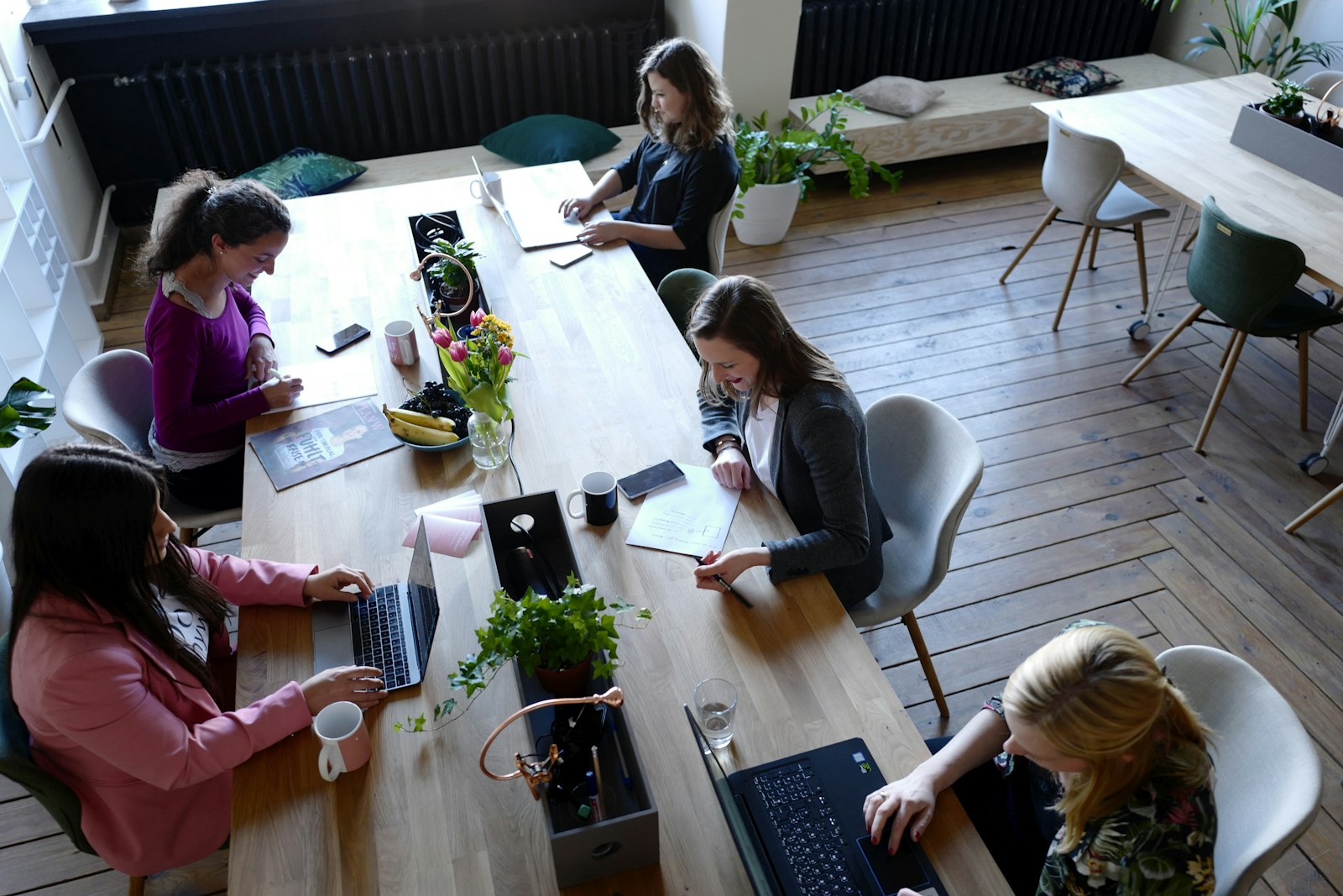 Colleagues collaborating at a table